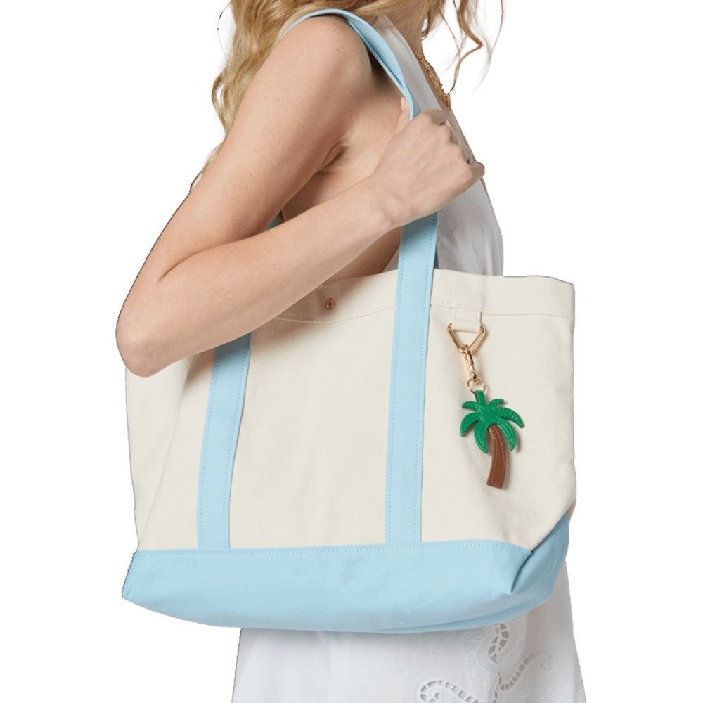 NEW BAUBLEBAR Canvas Tote with Palm Tree Charm